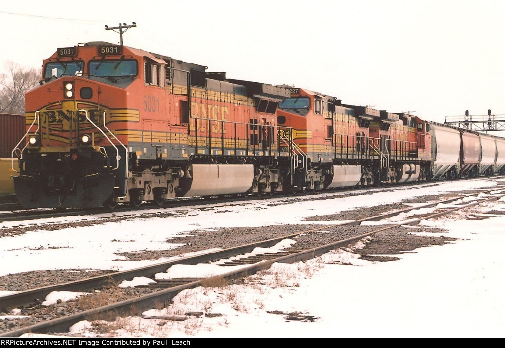 Grain train rolls west on the Midway Sub